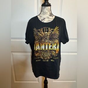 Pantera Lamb Of God CFH Gold Snake 2024 Tour T-Shirt M 100% Cotton